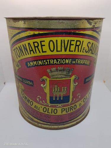 Scatola latta tonnare oliveri - latta,