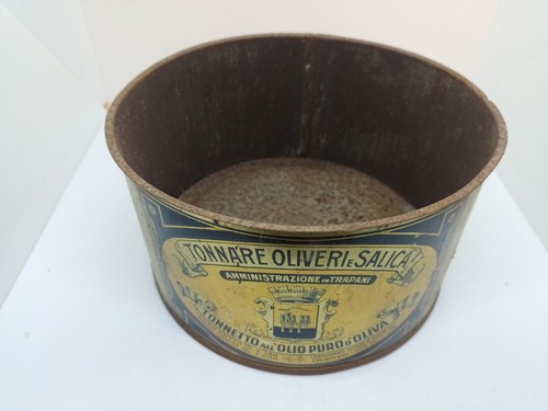 Scatola latta tonnare - tonnare, oliveri